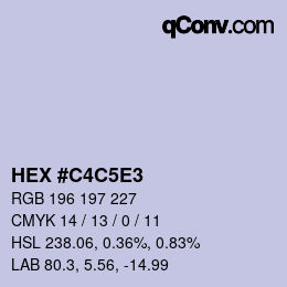 Color code: HEX #C4C5E3 | qconv.com