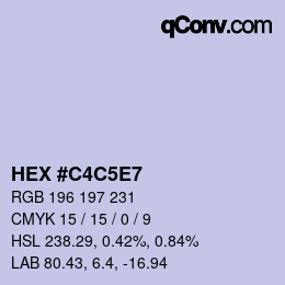 Color code: HEX #C4C5E7 | qconv.com