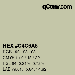 Color code: HEX #C4C6A8 | qconv.com