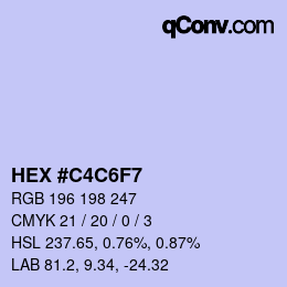 Color code: HEX #C4C6F7 | qconv.com