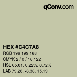 Color code: HEX #C4C7A8 | qconv.com
