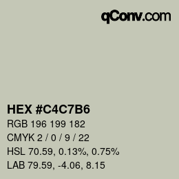 Color code: HEX #C4C7B6 | qconv.com