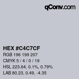 Color code: HEX #C4C7CF | qconv.com