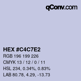 Color code: HEX #C4C7E2 | qconv.com