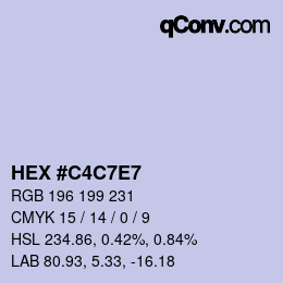 Color code: HEX #C4C7E7 | qconv.com