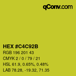 Color code: HEX #C4C92B | qconv.com