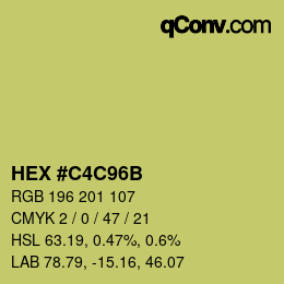 Color code: HEX #C4C96B | qconv.com