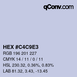 カラーコード: HEX #C4C9E3 | qconv.com