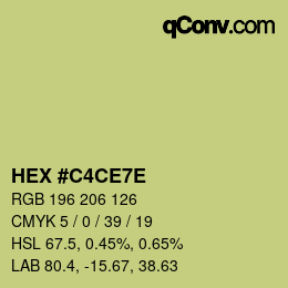Color code: HEX #C4CE7E | qconv.com