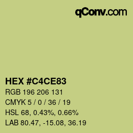 Farbcode: HEX #C4CE83 | qconv.com