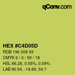 Farbcode: HEX #C4D05D | qconv.com