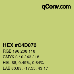 颜色代码: HEX #C4D076 | qconv.com