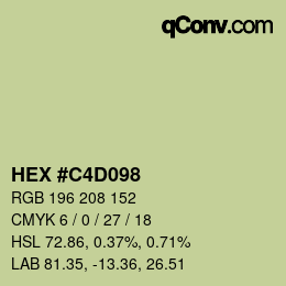 カラーコード: HEX #C4D098 | qconv.com