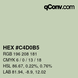 Color code: HEX #C4D0B5 | qconv.com