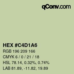 Color code: HEX #C4D1A6 | qconv.com