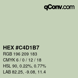 Color code: HEX #C4D1B7 | qconv.com