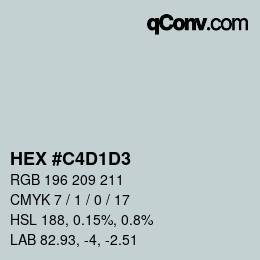 Color code: HEX #C4D1D3 | qconv.com