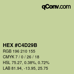 Color code: HEX #C4D29B | qconv.com