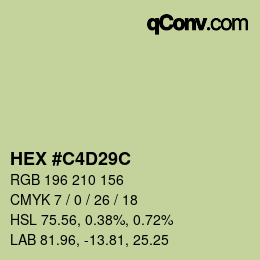 Color code: HEX #C4D29C | qconv.com