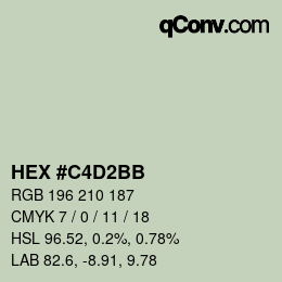 Color code: HEX #C4D2BB | qconv.com