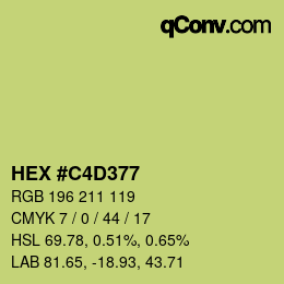 Color code: HEX #C4D377 | qconv.com
