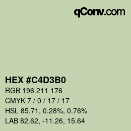 Color code: HEX #C4D3B0 | qconv.com