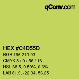 Color code: HEX #C4D55D | qconv.com