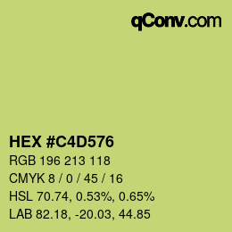 颜色代码: HEX #C4D576 | qconv.com