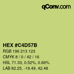 Color code: HEX #C4D57B | qconv.com