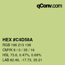 カラーコード: HEX #C4D58A | qconv.com