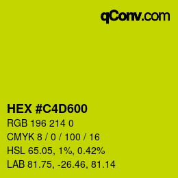 Color code: HEX #C4D600 | qconv.com