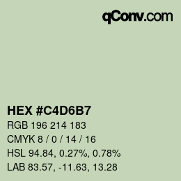 Color code: HEX #C4D6B7 | qconv.com