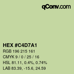 Color code: HEX #C4D7A1 | qconv.com