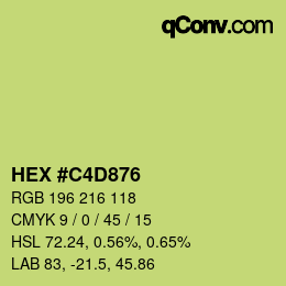 颜色代码: HEX #C4D876 | qconv.com