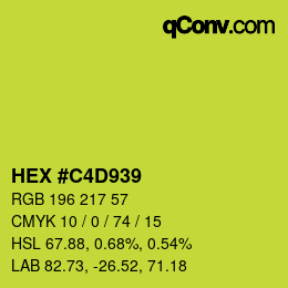 Color code: HEX #C4D939 | qconv.com