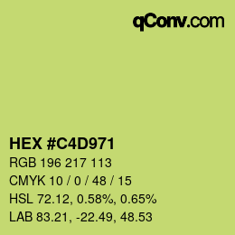 Color code: HEX #C4D971 | qconv.com