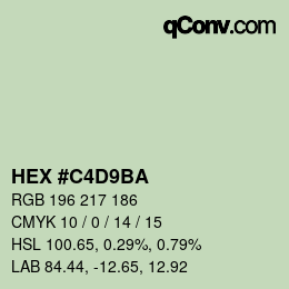 Farbcode: HEX #C4D9BA | qconv.com