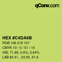 Color code: HEX #C4DA6B | qconv.com