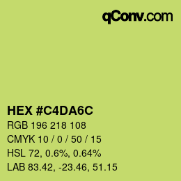Color code: HEX #C4DA6C | qconv.com