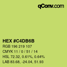 Color code: HEX #C4DB6B | qconv.com