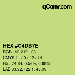 Color code: HEX #C4DB7E | qconv.com