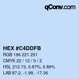 Color code: HEX #C4DDFB | qconv.com
