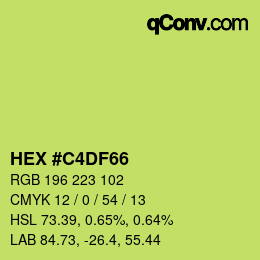 Color code: HEX #C4DF66 | qconv.com