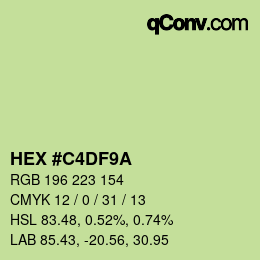Color code: HEX #C4DF9A | qconv.com