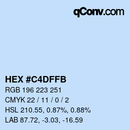 Color code: HEX #C4DFFB | qconv.com