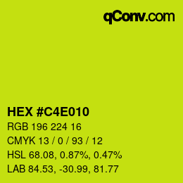Color code: HEX #C4E010 | qconv.com