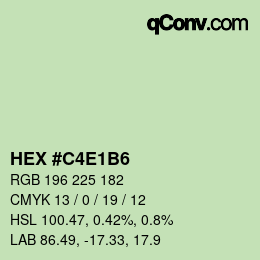 カラーコード: HEX #C4E1B6 | qconv.com