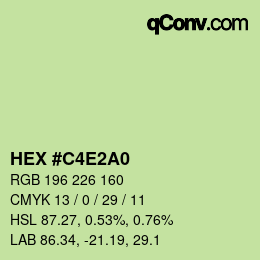 カラーコード: HEX #C4E2A0 | qconv.com