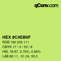 Color code: HEX #C4EB6F | qconv.com