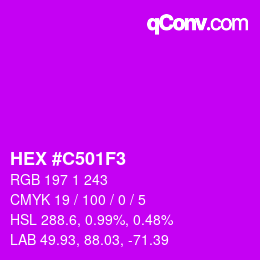 Color code: HEX #C501F3 | qconv.com